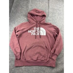 North Face Hoodie Womens L Pink Pullover Sweater Sweatshirt Hiking Outdoors